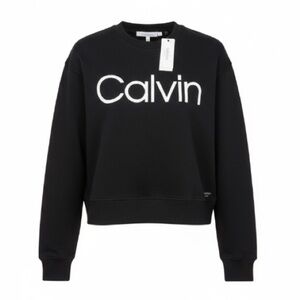 Calvin Klein Performance Womens Black Logo Sweaters |Size Large
